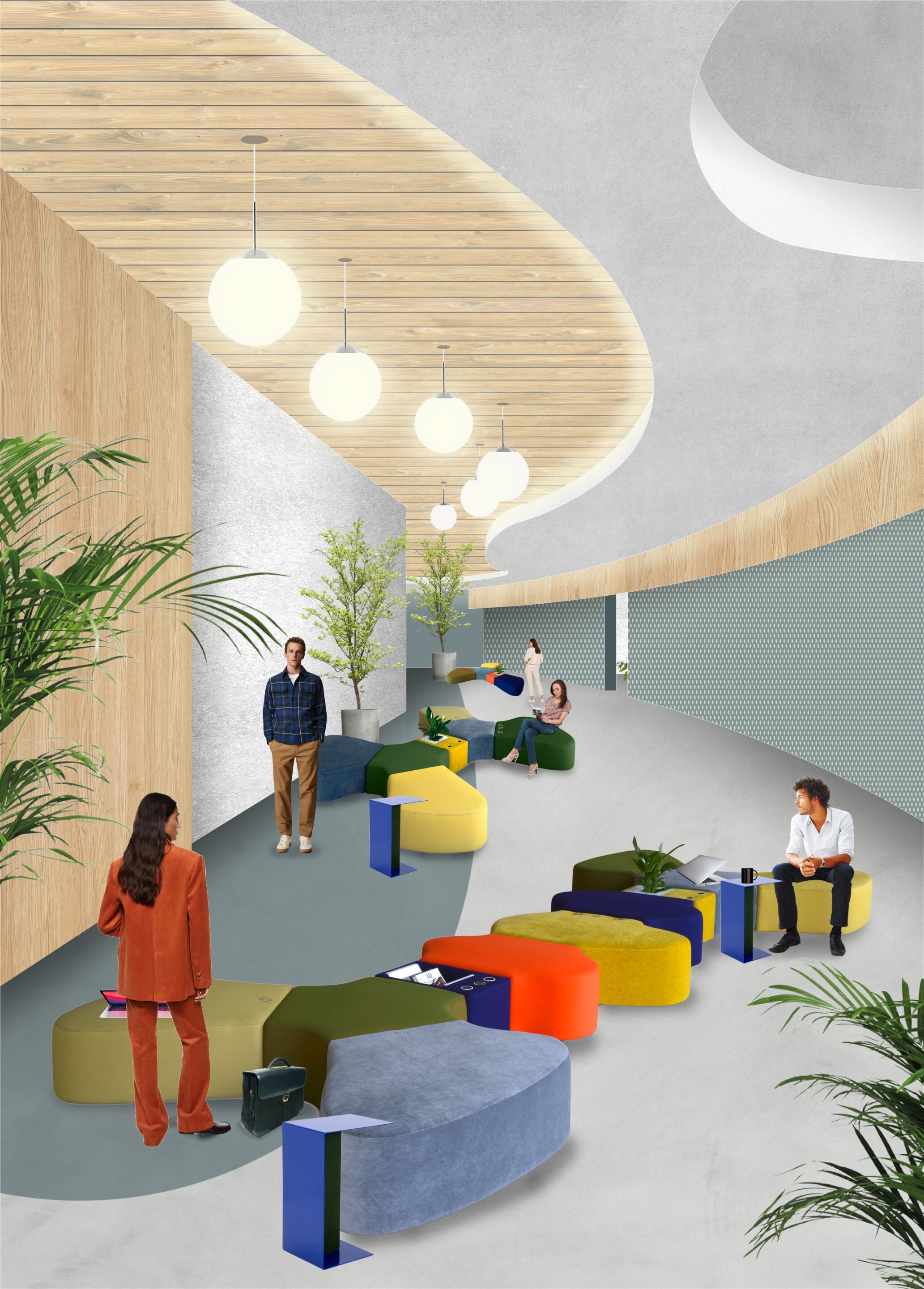 Состав пуфиков с электрическими розетками Adrenalina Sir-pent ARCH-00056477 - Вид №1