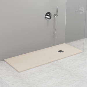 703865 Душевой поддон из минерального литья КРЕМОВЫЙ МАТОВЫЙ в комплекте с сифоном, Kerasan DOCCIA Италия