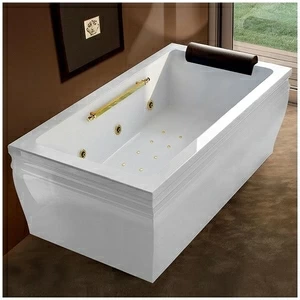 Ванна с гидро и аэроомассажем белая с золотом Gruppo Treesse Blanque 1810 DXAWAV161NZ