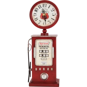 Часы настольные Dream River Бензоколонка металл цвет красно-белый ø13 см