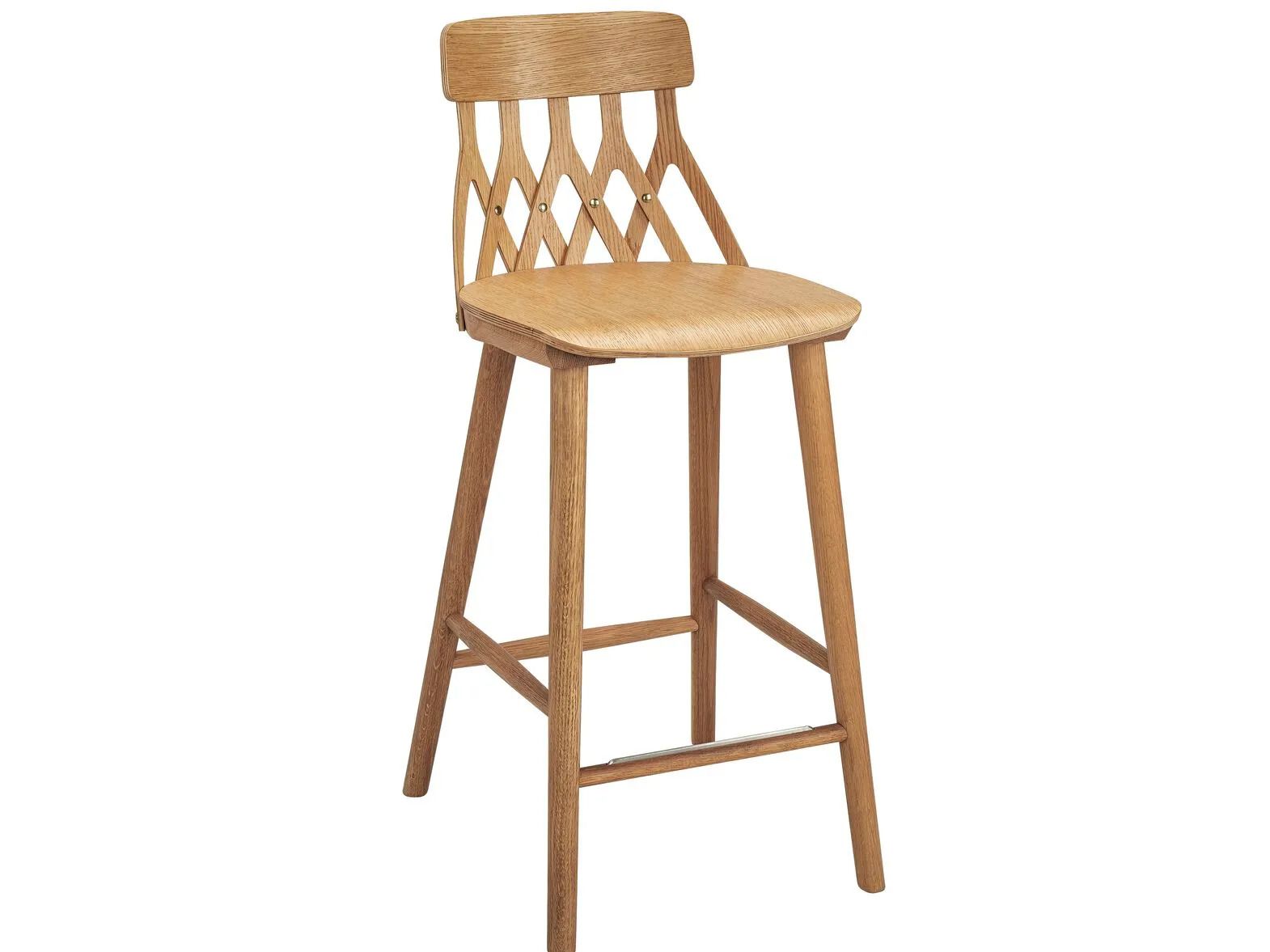 Высокий дубовый стул с подставкой для ног Hans K Y5 ARCH-00133772
