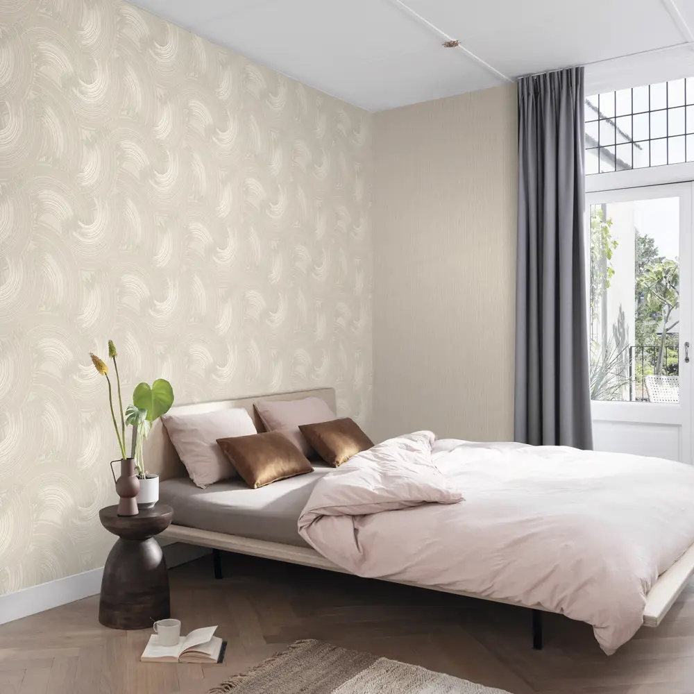 WALL UP Neon - флизелиновые обои бежевого оттенка для стильного интерьера 89383198 STLM-1325809 - Вид №4