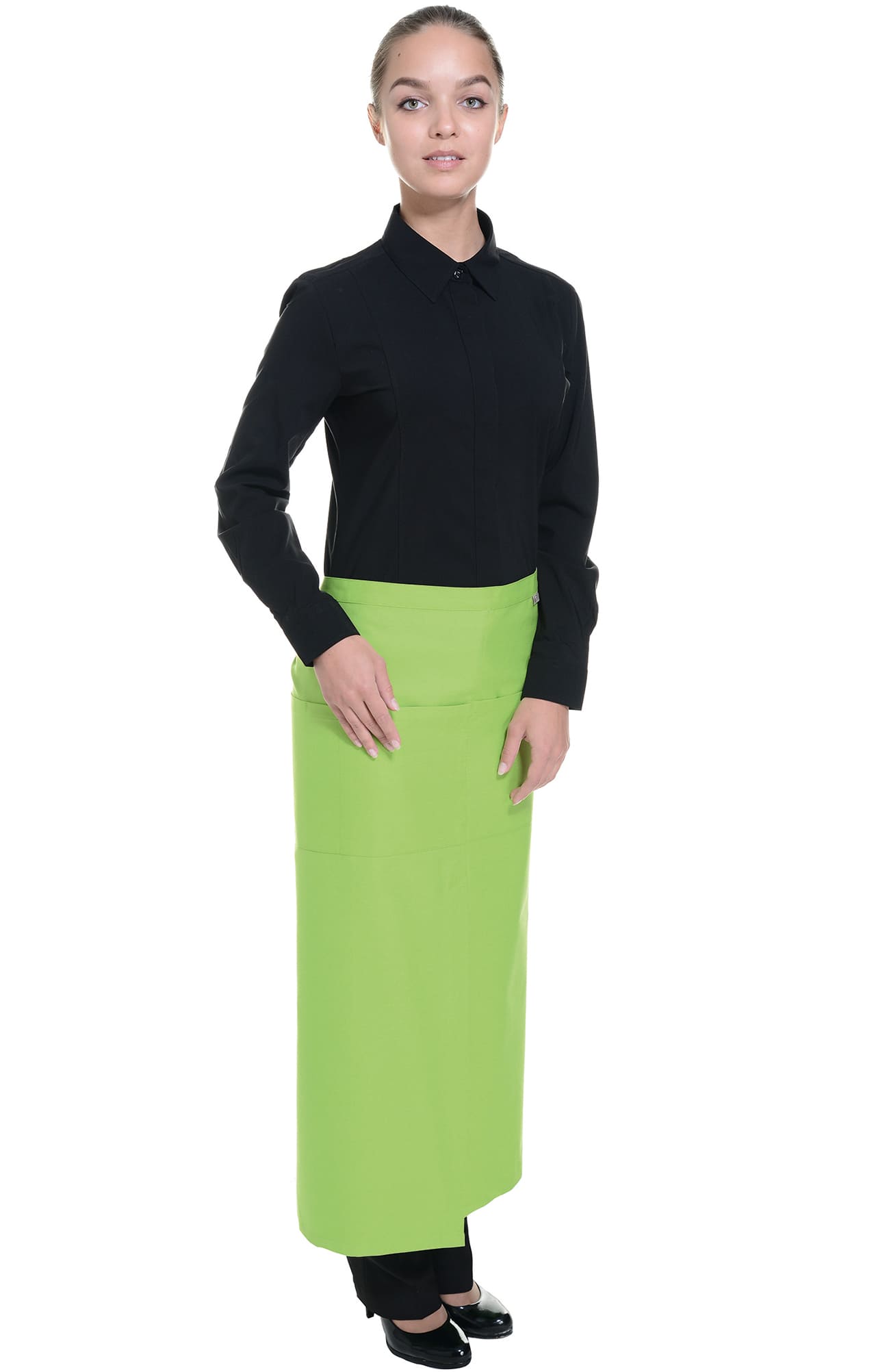 60402 Фартук удлиненный spring green (весенний зеленый) FLORA  Одежда для официантов  размер  - Вид №4