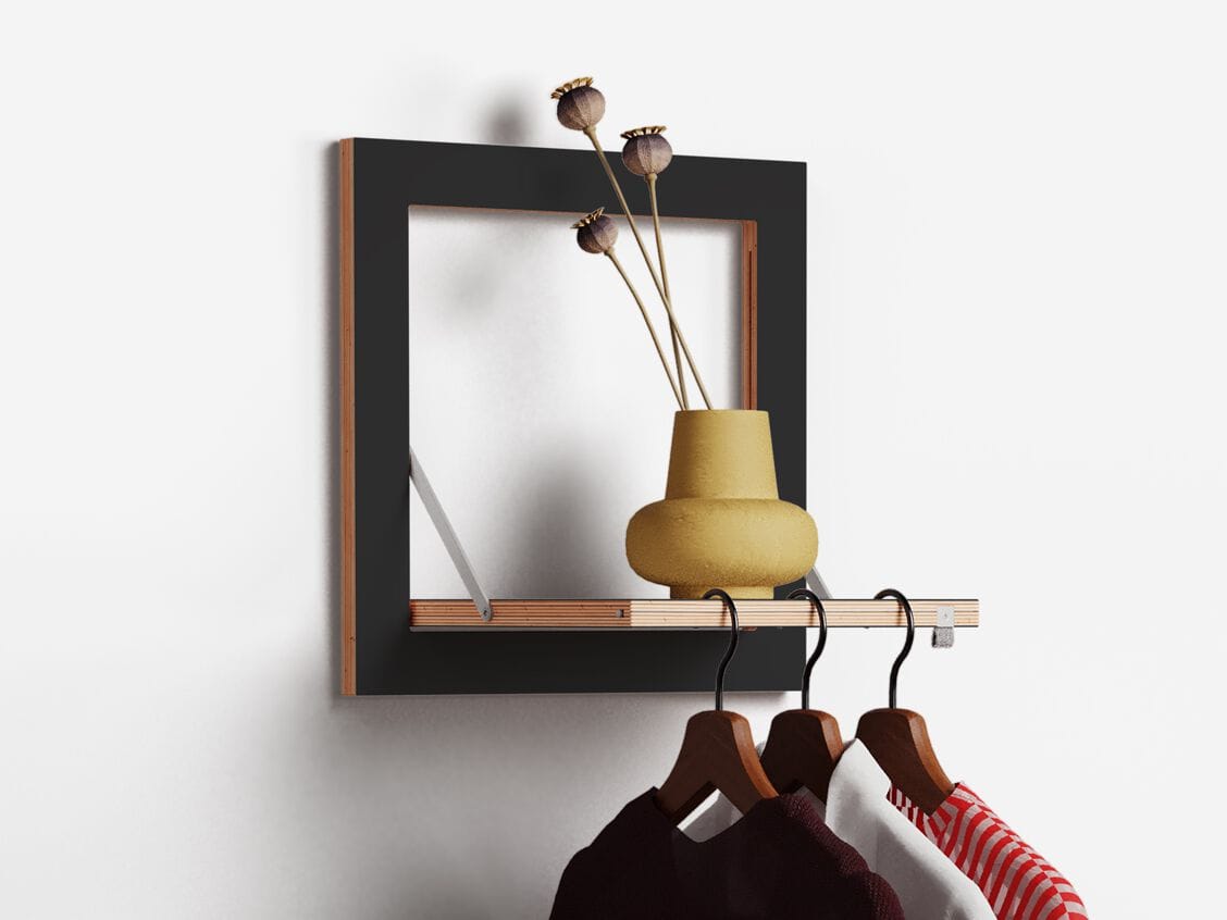 Вешалка для одежды из фанеры AMBIVALENZ Fläpps Hangrail 40×40-1 ARCH-00138808