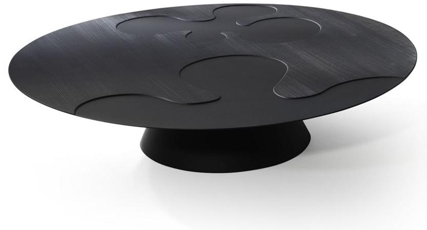 ALBEDO Низкий круглый журнальный столик из стали и дерева sun-id-1423111 - Вид №1