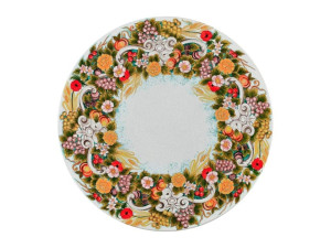 Круглый стол из лавового камня