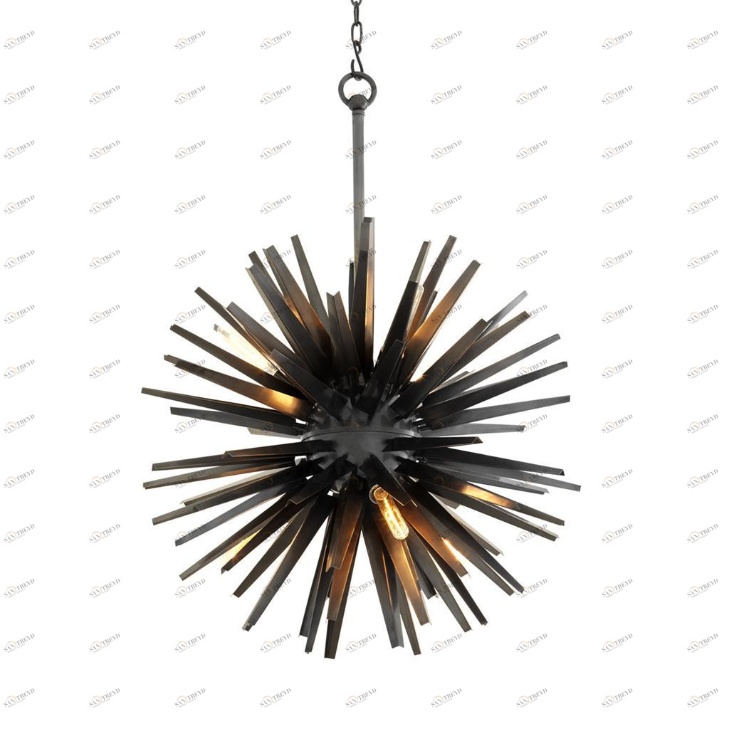 Люстра Gregorian L от Eichholtz чёрная 110281 EICHHOLTZ ДИЗАЙНЕРСКИЕ, EICHHOLTZ, ШАР 061602 Чёрный 