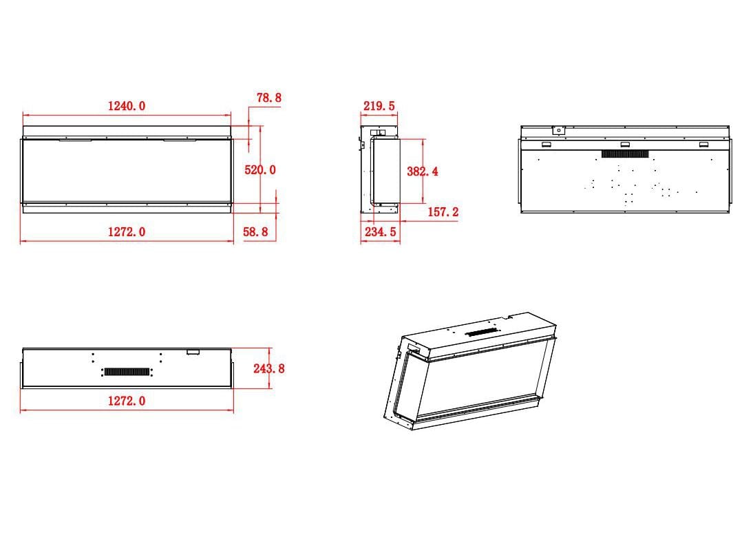 Электрический камин Ultra HD с ЖК-дисплеем BRITISH FIRES E-Luxe ARCH-00044445 - Вид №6