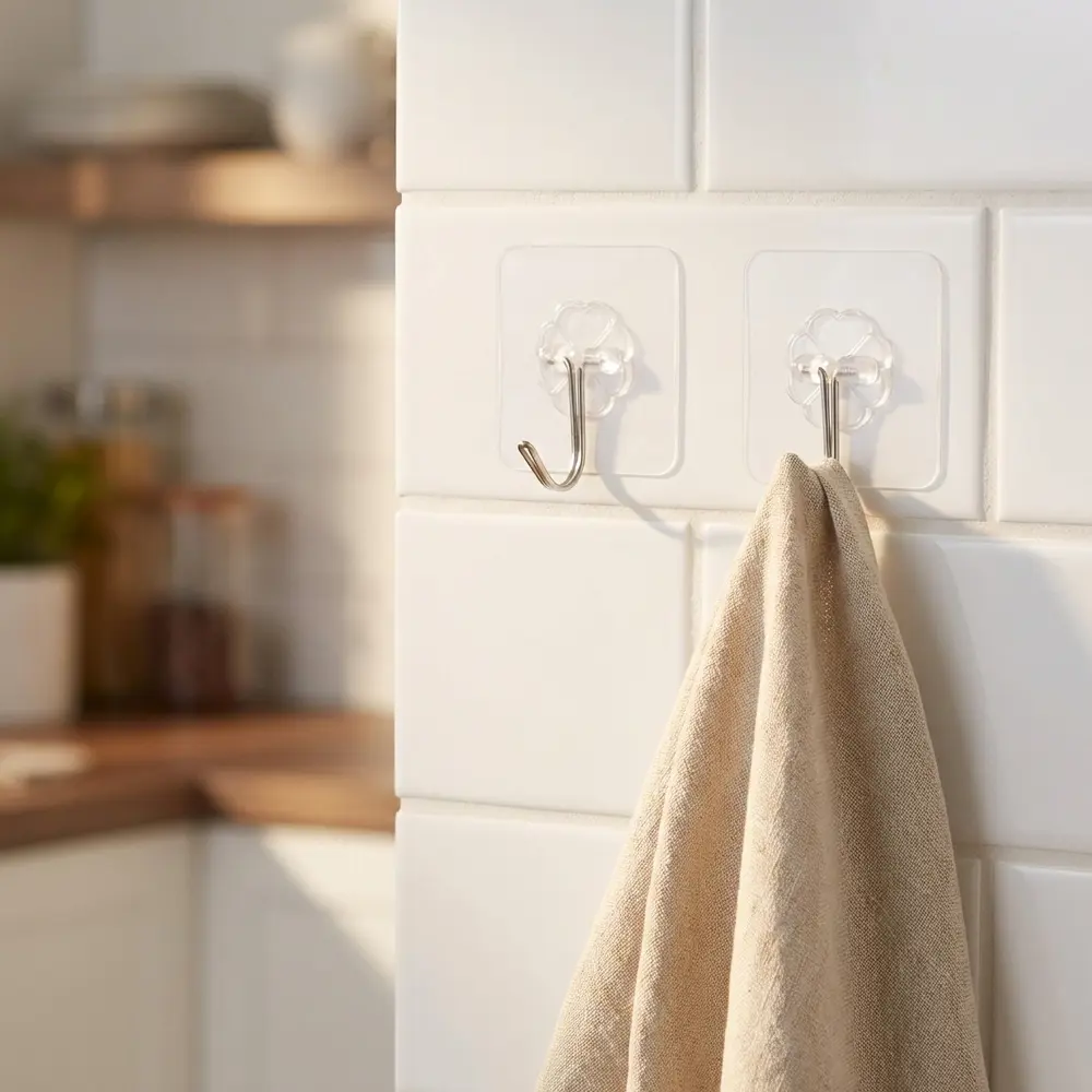 Самоклеящийся крючок KONSENSA 5x5 см прозрачный 2 шт STLM-2092073