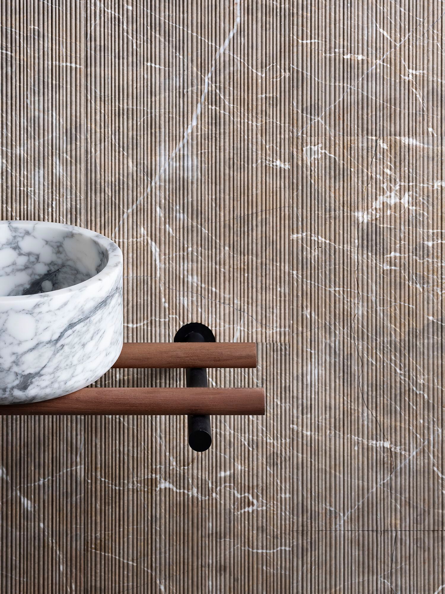 Мраморная столешница круглый умывальник LUCE DI CARRARA Tube ARCH-00050671 - Вид №1