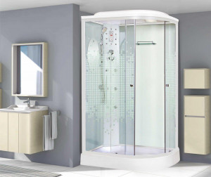 Душевая кабина NG-303-01LN (1200х800х2200) низкий поддон(16см) стекло МОЗАИКА