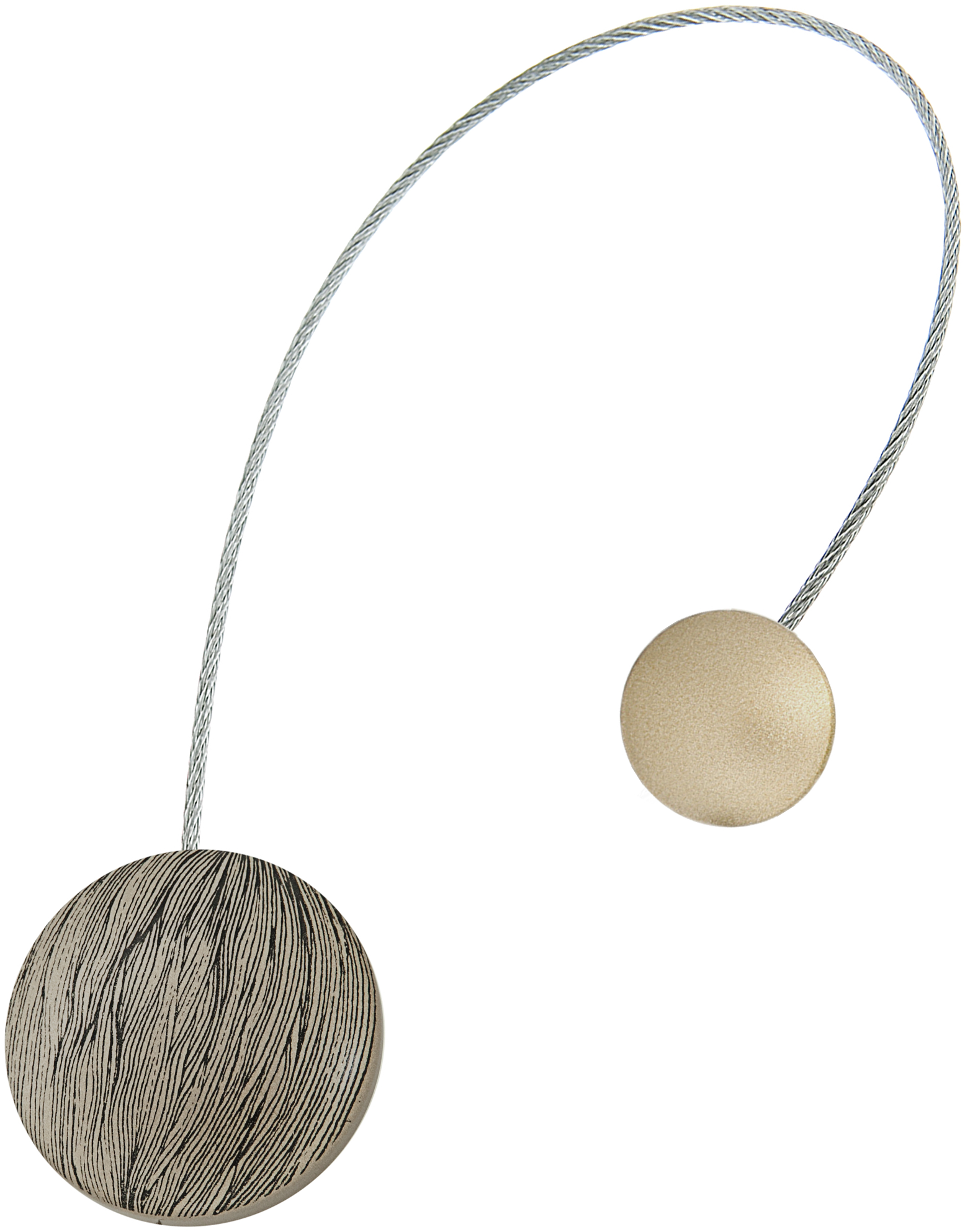 83733624 Клипса магнитная с тросом Шебби венге золото шарм STLM-0043887 Santreyd