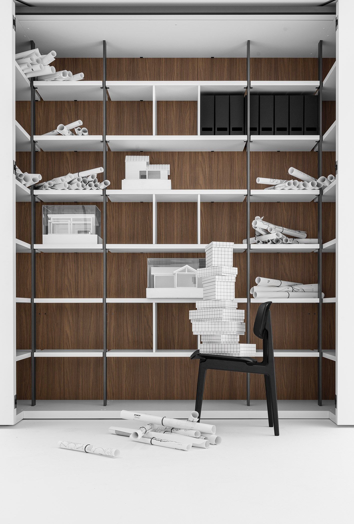 Шкаф из дерева и стекла Caccaro гардеробная ARCH-00043967 - Вид №18