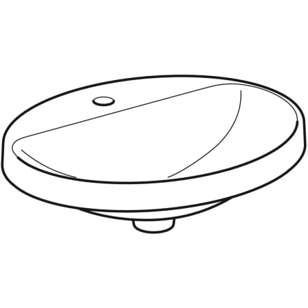500.726.01.2 Встраиваемая раковина Geberit VariForm овальной формы, с полкой для отверстия под смеситель Geberit  - Вид №11