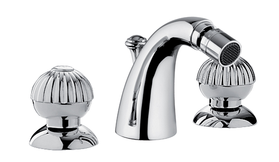 2503 Смеситель для биде с тремя отверстиями и сливным клапаном 1,1 / 4 ”. Bongio Radiant