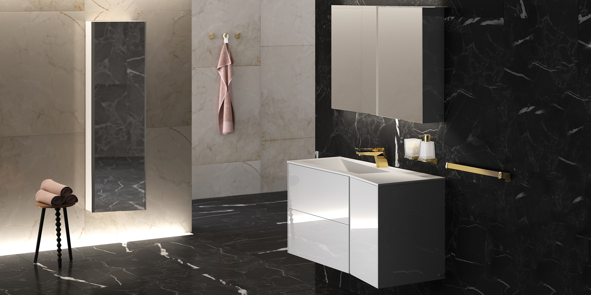 Sonia Комплект мебели для ванной 1 FRACTAL FRACTAL1 - Вид №1