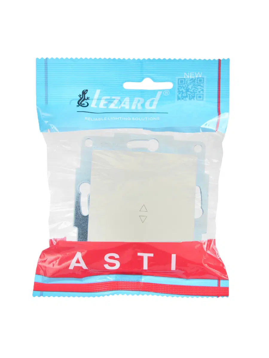 ASTI Выключатель проходной жемчужно-белый перламутр механизм LEZARD 7081-3088-105 - Вид №3