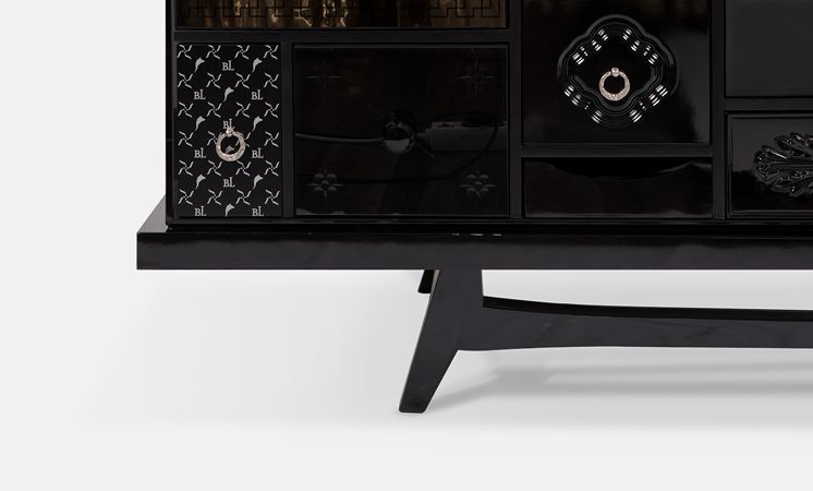 0-076 Черный буфет Mondrian  Boca Do Lobo  - Вид №20