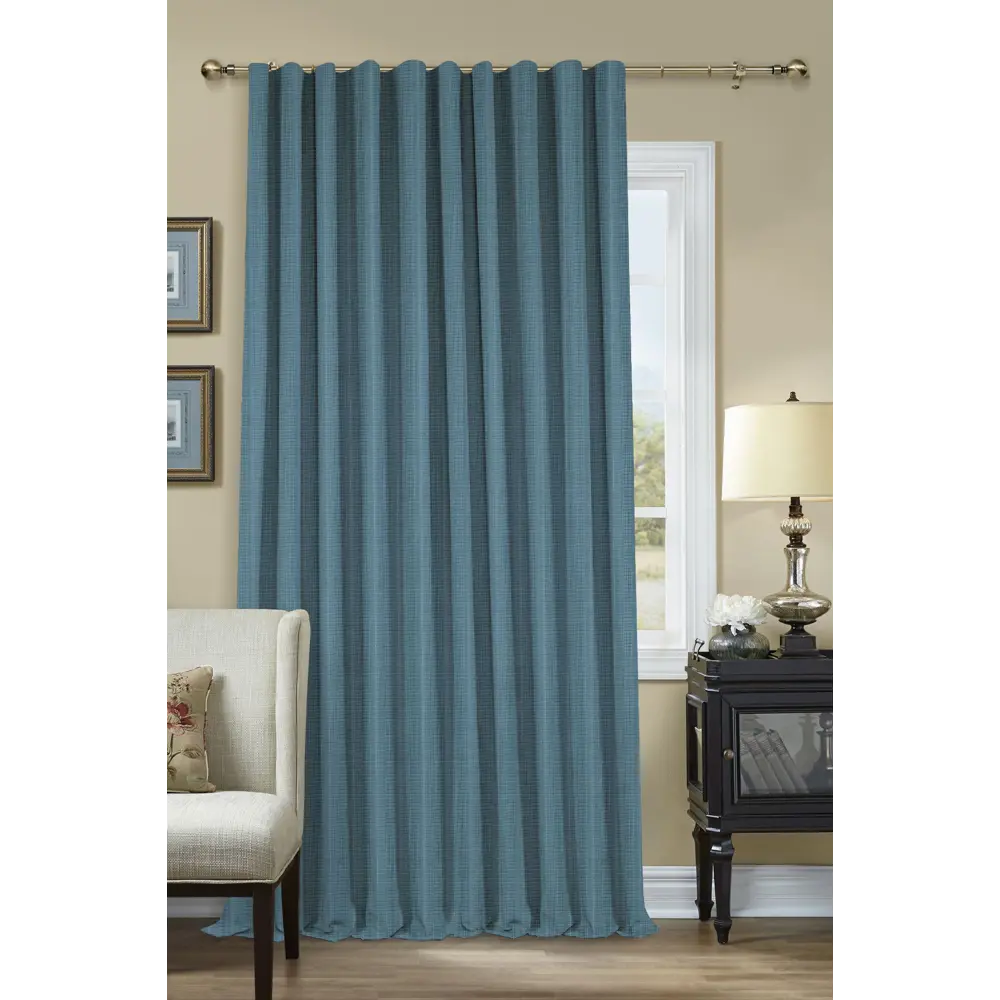 Штора на ленте Renata 140x280 см цвет бирюзовый MIAMOZA STLM-2072176 - Вид №4