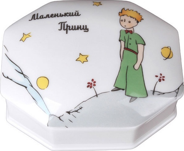 10595570 Императорский фарфоровый завод Подарочный набор шкатулка "Граненая" "Принц на планете" Фарфор твердый 