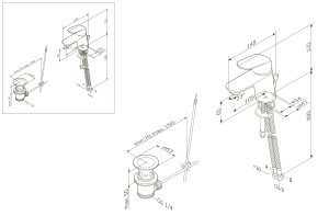 F8082116 смеситель для умывальника с донным клапаном излив 105 мм хром шт AM.PM Like