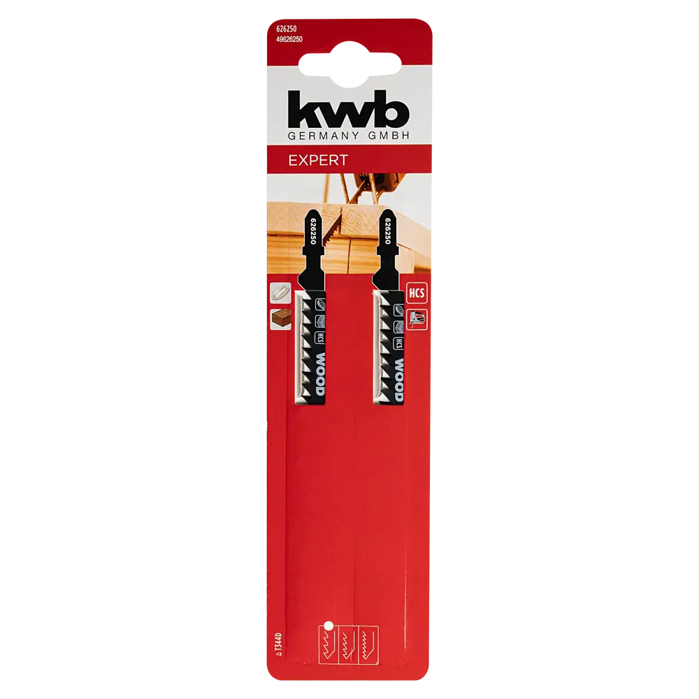 Пилка для электролобзика по дереву и пластику KWB 626250 быстрый рез, 2 шт STLM-2205124 - Вид №3