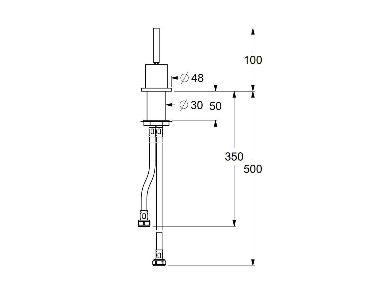 Однорычажный смеситель для раковины без слива GUGLIELMI RUBINETTERIE Sprint ARCH-00125541 - Вид №1