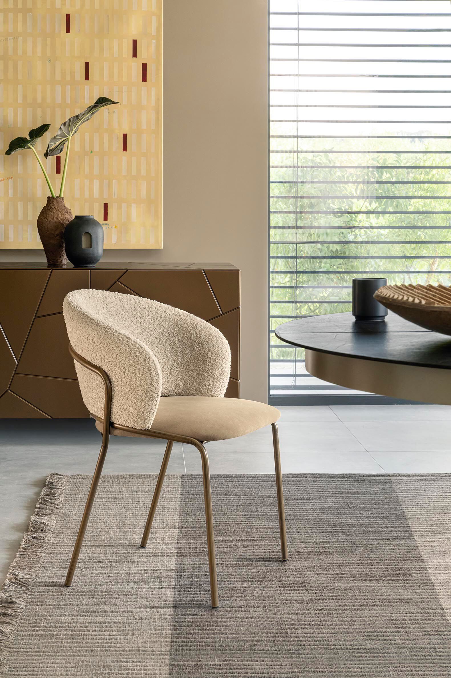 Мягкий стул из ткани RIFLESSI VELA ARCH-00113141 - Вид №1