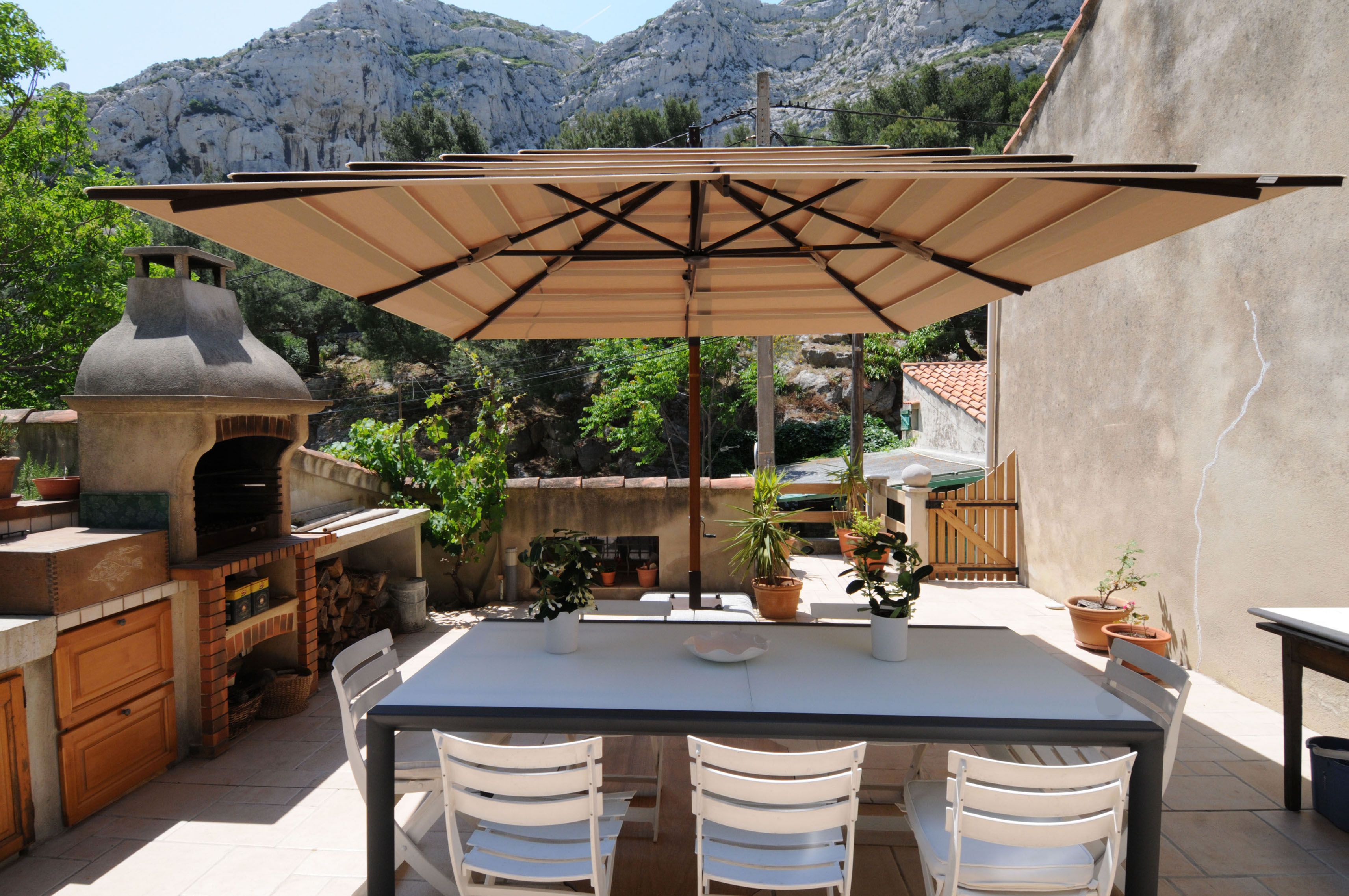 Вращающийся зонтик iroko с боковым полюсом Gardenart GIRASOLE IROKO ARCH-00029019 - Вид №5