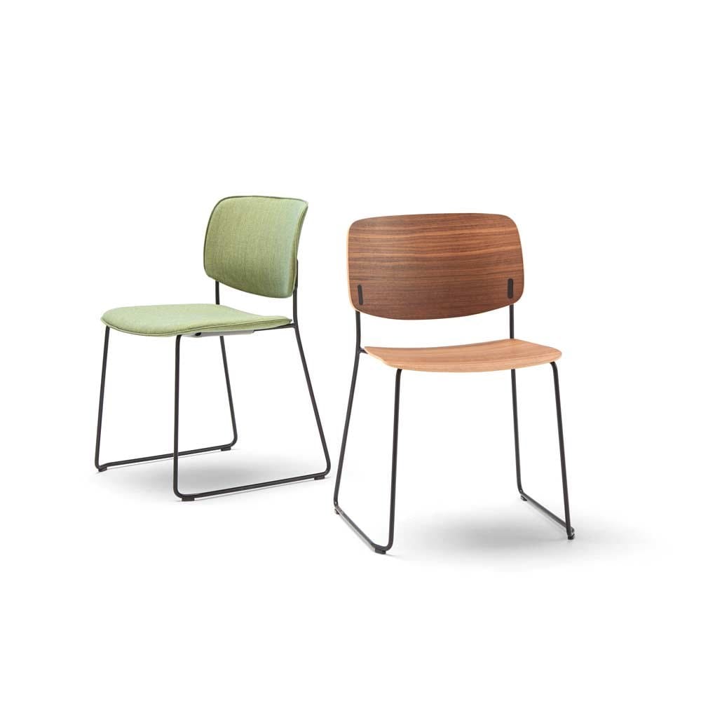 Штабелируемый стул из ткани INCLASS Aryn Wood ARCH-00036862 - Вид №3