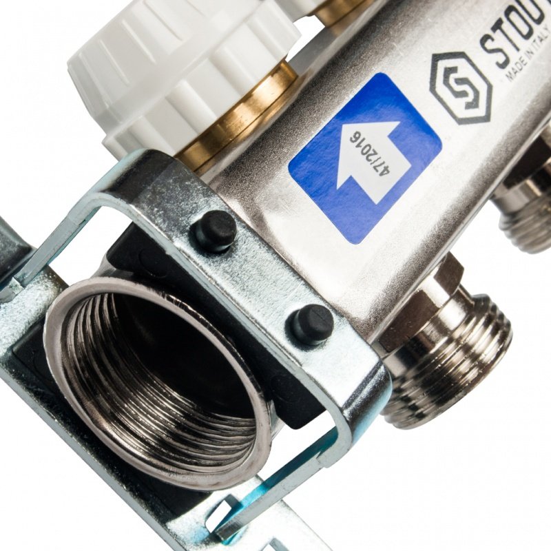 Коллектор из нержавеющей стали на 6 вых. с расходомерами STOUT SMS0917000006 - Вид №2