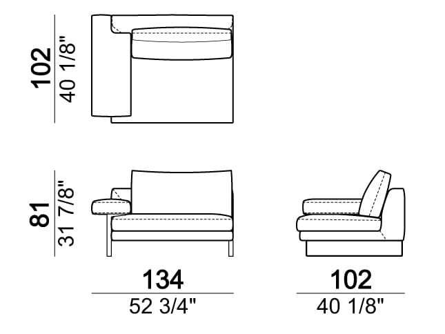 Секционный диван из ткани Arketipo EGO ARCH-00102437 - Вид №10