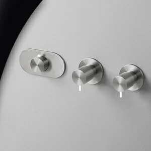 Термостат для душа матовая сталь с белой ручкой Toki Radomonte TKI55SCIL21