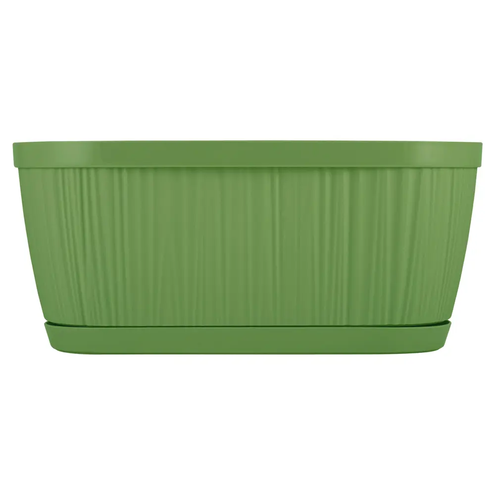 Горшок цветочный Ingreen Barcelona 27.5x14.5x12.2 см v2.7 л пластик оливковый STLM-2034875 - Вид №2