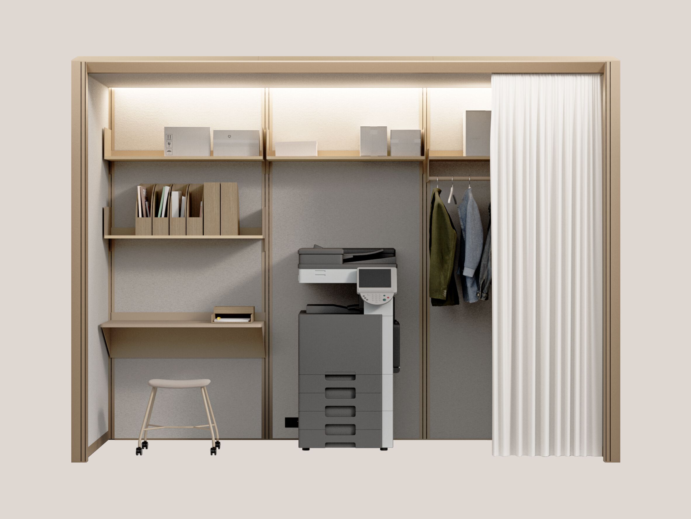 Алюминиевый модульный офисный остров с порошковым покрытием Mute ARCH-00117724