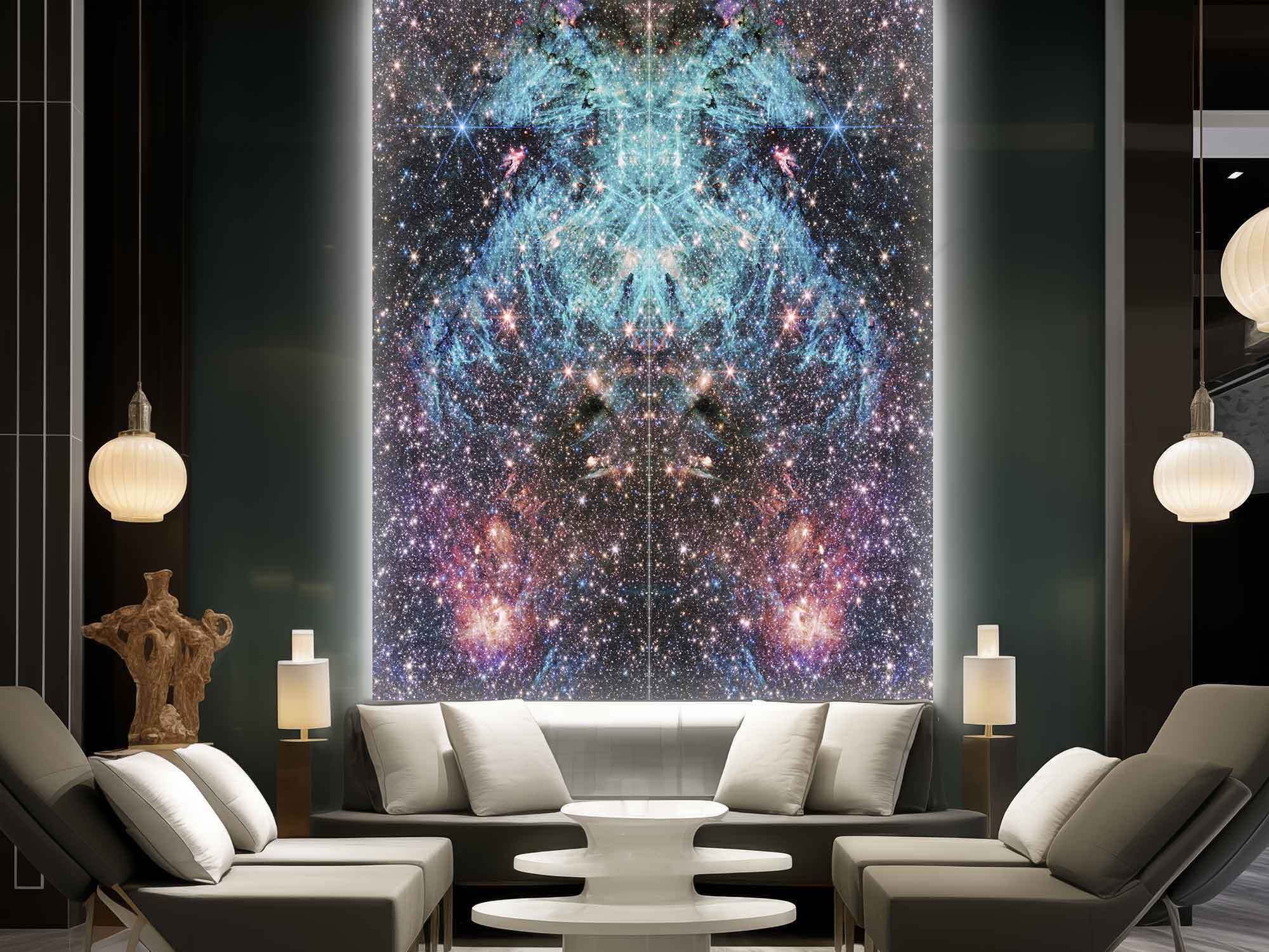 Декоративная панель из алюминия, стекла или ПММА Tecnografica Webb Telescope ARCH-00033646