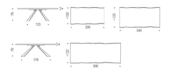 Прямоугольный стол из стали и дерева Cattelan italia ELIOT WOOD ARCH-00083554 - Вид №2