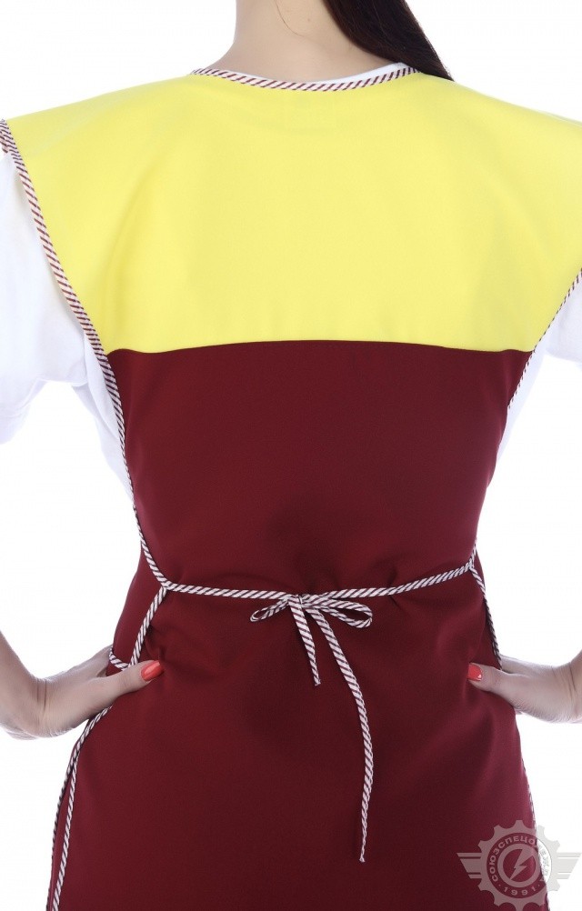 64412 Комплект "Людмила" бордо  Одежда для обслуживающего персонала  размер 44-54 Спецодежда  - Вид №11