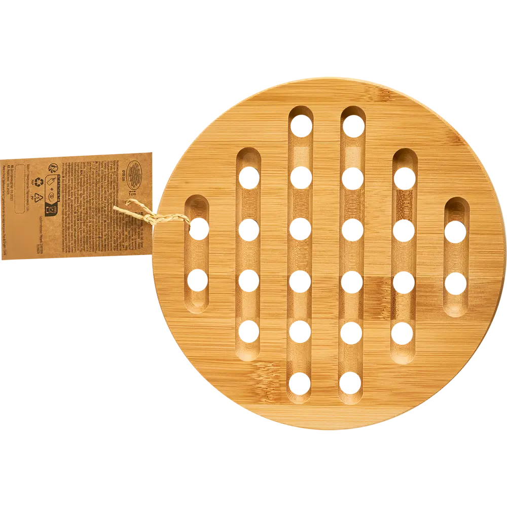 Подставка под горячее Delinia 18x18 см бамбук цвет бежевый STLM-2045165 - Вид №3