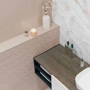 Настенная плитка KREAFORTA Mersey MonoR 20x40 см 1.62 м² матовая цвет розовый