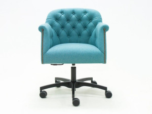 Офисное кресло с регулируемой высотой из ткани с подлокотниками с 5 спицами