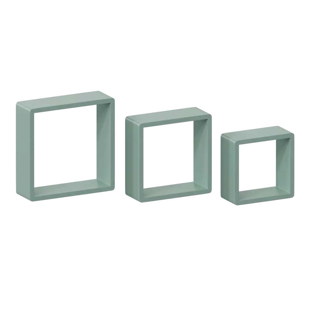 Набор полок Spaceo из эвкалипта 3 размера, зеленый 82877487 STLM-1094921 - Вид №1