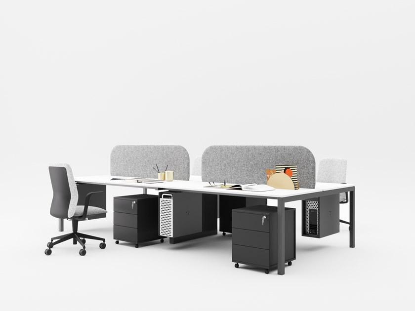 PROF Рабочий стол из дерева с системой управления кабелями Dieci sun-id-1393200 - Вид №1