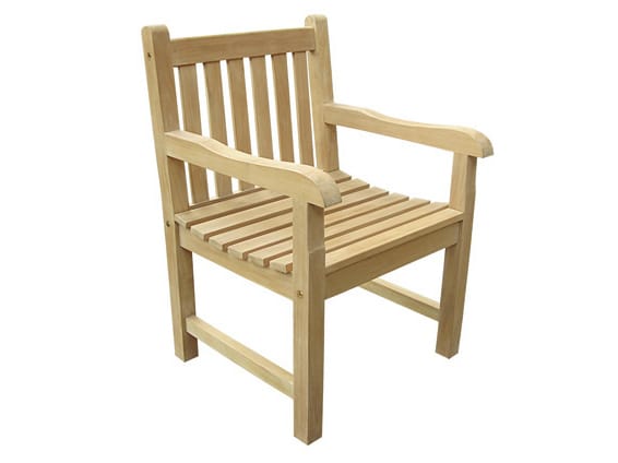 Стул для сада из тикового дерева с подлокотниками Il Giardino di Legno классическая ARCH-00107709 - Вид №1