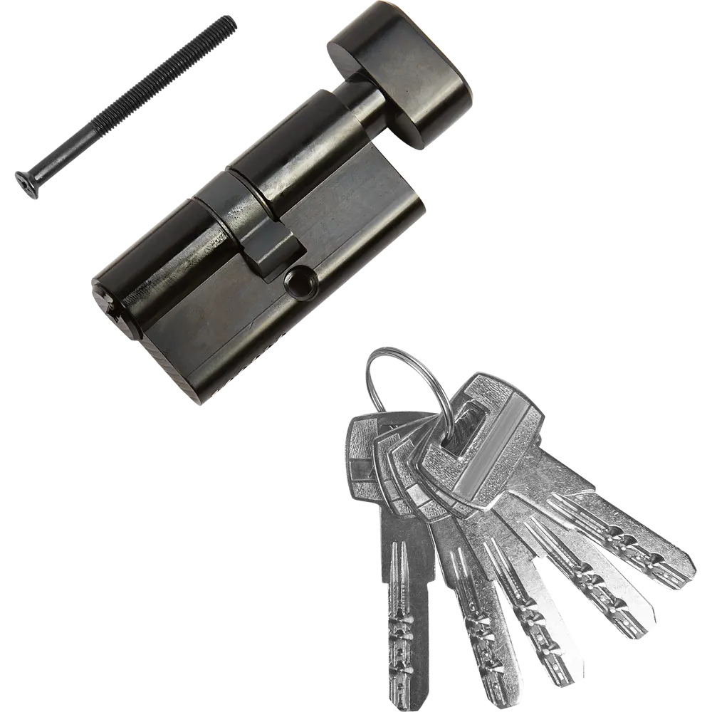 НОРА-М Цилиндр дверной с вертушкой 30×30 мм черный 86135087 STLM-0066357 - Вид №1