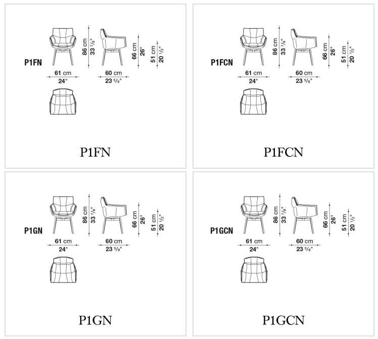 Мягкий тканевый стул с подлокотниками B&B Italia Husk ARCH-00087094 - Вид №2