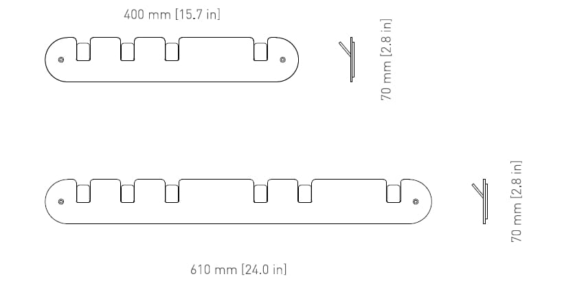 Стальная настенная вешалка с порошковым покрытием +kouple LAYER HOOK ARCH-00075506 - Вид №5