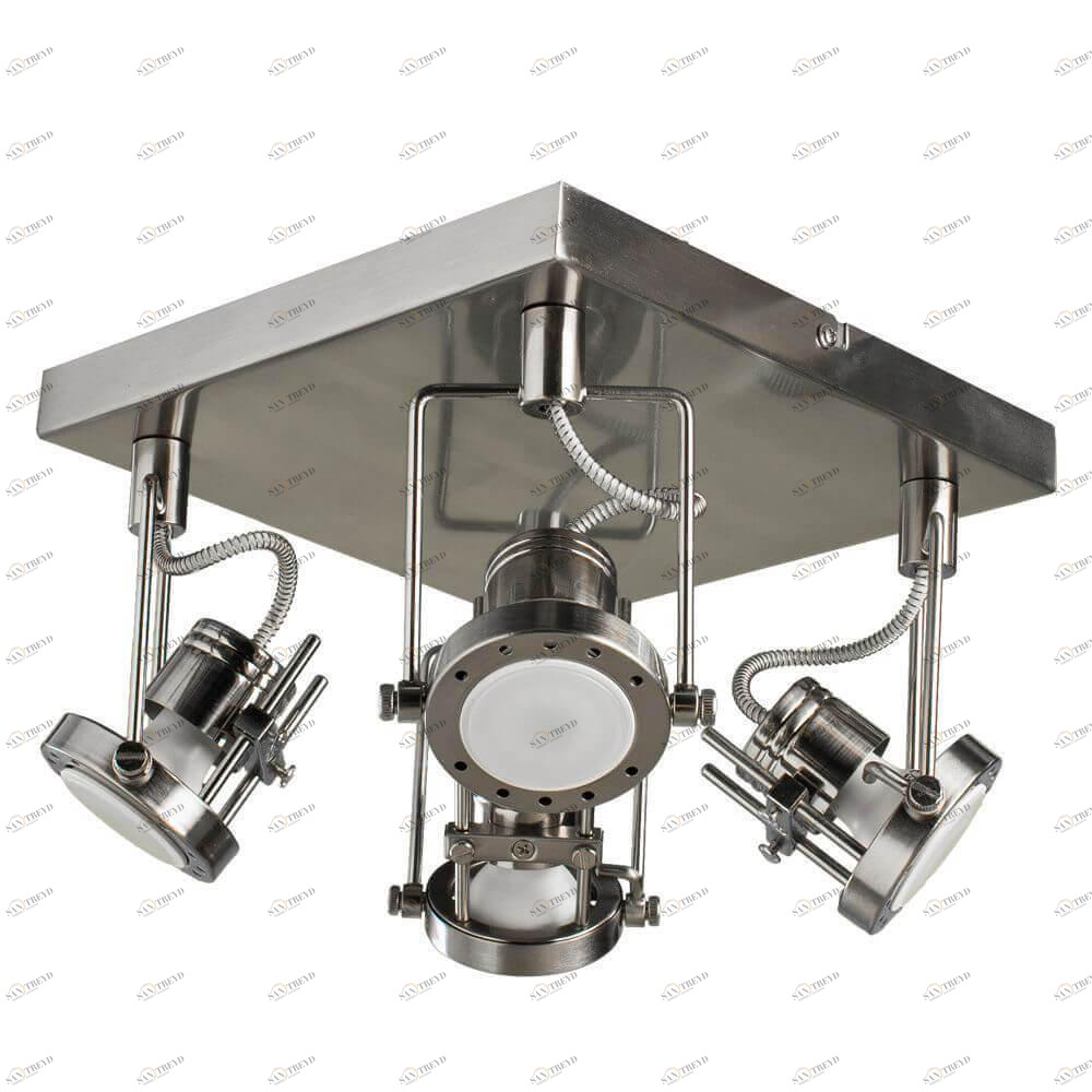 Спот потолочный серебристый с 4 плафонами Arte Lamp Costruttore A4300PL-4SS ARTE LAMP COSTRUTTORE SILVER 00-3923994 Серебро 