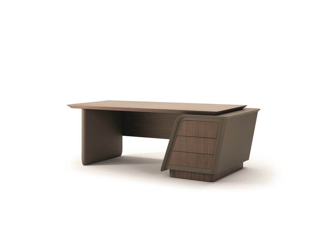 Прямоугольный рабочий стол из орехового дерева с ящиками Turri ARCH-00022556 - Вид №2