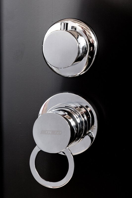 ЕМ1512 L LED Душевая кабина DETO Серия EM BМ4510 с гм. и эл. BLACK - Вид №10